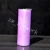 20 uncji UV Color Cup Sublimation Skinny Tumbler Biały Puste Proste Kumblery z pokrywką Słomy Stal nierdzewna Butelka wodna izolowana butelka