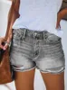 Women's Shorts Sexy Hole Denim With Tassel Women 2022 Summer High Waist Button Zipper Pockets Female Washed Vintage Slim Jeans Ropa Muje