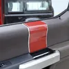 車の内側のドアのハンドルトリムの蓄積ステッカーf150 15+自動インテリアアクセサリー赤い炭素繊維4pcs