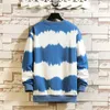 Autumn Spring Hoodie Sweatshirt Mens Black White Hip Hop Striped Punk Pullover Streetwear Casual Fashion Clothes OVERSize 5XL 210813