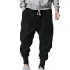 Pantalons pour hommes Hommes Femmes Casual Cordon Poches Drop Crotch Baggy Long Pantalon Harem Pour Un Usage Quotidien