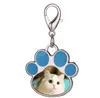 4 Renkler Süblimasyon Boş Anahtarlık Kolye Yaka Yaratıcı Kedi Paw Şekli Anahtarlıklar Isı Transferi Anahtarlık DIY Pet Anahtarlık