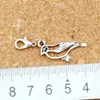 100st / partier AlloyHollow Bird Floating Hummer Clasps Charm Hängsmycken för smycken gör armband Halsband DIY Tillbehör 11x41mm A-245B