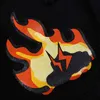 Мужчины 2021 хип-хоп Cargo Shorts Streetwear Fire Flame Graffiti Harajuku Jogger Shorts Хлопок Летняя трек Короткие карманы Свободные H1210