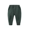 Mudkingdom Boys Cargo Pants Niños Otoño Invierno Fleece Moda Grueso Cálido Pantalones de cintura elástica para 210615