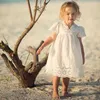 2021 Summer Girls White Cotton Dress Children Toddler Korean Baby One Piece Dresses Kids Casual Wear Frocks 3-8 Year Clothing Q0716