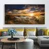 Sea Beach Bridge Posters And Prints Landscape Pictures Canvas Painting HD Pictures Home Decor Wall Art For Living Room Sunset297t