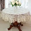 Lace Tablecloth Pastoral round tablecloth Dining cloths Home Embroidery cover rose gold decoration house towel 210626