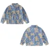 Spring Jeans Coat för barn Tjejer Lovely Cartoon Bear Print Denim Jackets Koreanska Höst Teenage School Toppar Kläder 8 till 12 210622