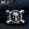 Cluster ringen stalen soldaatstijl roestvrij schedel draak klauwen coole mannen ring mode punk biker sieraden250F