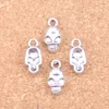 171st Antik Silver Bronze Plated Skelett Head Skull Charms Pendant DIY Halsband Armband Bangle Fynd 15 * 7mm