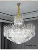 American Crystal Chandelier LED LED Big Modern Flights Lights Fixture Hotel Home Indoor Lighting 3 Light Dimmeter Diameter 60cm 80cm 100cm 120cm