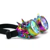 Lunettes de soleil Feitong Summer Femmes Hommes Punk Lunettes colorées Rave Festival Party Edm Lentille diffractée Voyage en plein air Sun3065