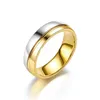 Kontrastfarbener Golddiamantring Kreuzmaserung Ringe Gold Damen Herrenringe Modeschmuck