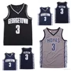 NCAA Jerseys Mens Georgetown Hoyas Iverson College Jersey 3ai 대학 농구 착용 사이즈 S-2XL 빠른 배송