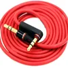 1.2m 4ft Rood 3.5mm Male Naar Male 90 graden Rechthoek AUX AUDIO-verlengkabel voor MP3 MP4 Luidspreker Hoofdtelefoon PC