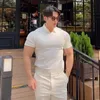 Męskie koszulki dorywczo moda t shirt mężczyźni siłownia fitness krótki rękaw koszulka męska kulturystyka trening trójniki lato topy odzież