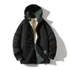 Fojagantoのジャケットの男性冬の厚いフリースの防水アウトウェアファッションストリートジャケットウインドブレーカーアーミーパーカーレインコートコート211214