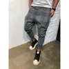 Mäns byxor ZOGAA mens koreanska plaid sweatpants kausal streetwear hip hop lösa byxor manlig bomull full längd last joggare 2022