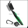 Sports & Outdoors Golf Training Aids Double-Sided Cleaning Brush Retractable Zipper Wire Groove Tool Drop Delivery 2021 Ci1Yh