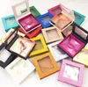 Quadratische Glitzer-Wimpernboxen Muti-Farbpapier-Clamshell-Kunststoffverpackungskoffer Kosmetische Verpackungsbox Outdoor Beliebt SN2937