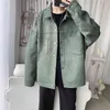 Privathinker Men's Solid Oversized Suede Jackets Korean Style Men Casual Loose Coats Autumn Fashion Outerwear 211126