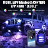 Interiorexternal Lights Pods RGB LED 록 키트 Undglow 트럭 ATV UTV SUV에 대 한 블루투스 애플 리케이션 컨트롤과 함께 여러 가지 빛깔의 네온 빛