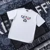 21ss hombres camisetas impresas paris Carta bordado ropa manga corta para hombre camisa etiqueta negro blanco 05