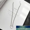 Collane del choker del cuore vuoto per le donne Regalo delicato della collana del pendente del cuore della collana di dichiarazione all'ingrosso