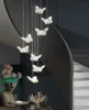 LED Butterfly Pendant Lights Lamps Nordic Indoor Lighting Living Room Decoration Hanging Light Bedside Corridor Stairs Wall