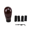 Possbay Car Shift Knob Carbon Fiber Plast Manuell växellåda 4 Style Gear Stick Lever Shifter Handbroms Universal Adaptrar