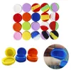 Mini bouteilles rondes d'emballage en Silicone de 2ML, conteneur antiadhésif, pot de cire d'huile, boîte de rangement Dab, bouteille en Silicone SN4336