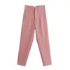 Kvinna Chic Candy Color Office Professional Mujer Byxor Mode harajuku All-Match Slim High-Waist Women's Trousers 210925