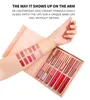 Handaiyan Lipstick Sets 12 stks / set Lipgloss Vloeibare Lip Gloss Matte Shimmer Lipsticks Moisturizer Waterdicht Fluwelen Lip Glosses met geschenkdoos