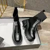 Large size Martin boots for women feet, are using British style round head PU big sole thick heel autumn and winter small