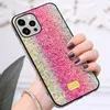 För iPhone 12 Pro Max Diamond Phone Fodraler 11 x XS XR 7/8 Plus Gradient Bling Glitter Back Cover