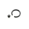 Svart Captive Hoop Ball Rings BCR Eyebrow Tragus Nose Nippel Ring Bar Lips Body Piercing Smycken 316L Stainless Steel Whole
