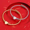 Bangle 10Pcs/Lot Heart Adjustable Bangles Mirror Polish Stainless Steel Cuff Open Braceltes For Women's Girls Fashion Jewelry