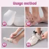 Silicone Invisible Inner Height Insoles Lifting Increase Socks Outdoor Foot Protection Pad Men Women Heel Cushion Hidden Insole9398325