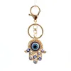 Hamsa keychain tassel wall hanging Pendant evil eye amulet kabbalah hand Fatima Glass Keyring EY47421435055