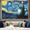 Riproduzione del famoso dipinto di Van Gogh su tela Notte stellata sul Rodano Poster e stampe Immagine impressionista della decorazione della parete4296948
