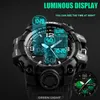 SKMEI 1155B Heren Quartz Digitale Horloge Sport Analoge LED Elektronische Mannelijke Klok Waterdichte Militaire Horloges Relogio Masculino X0524