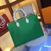 2021 Bolsas Grandes Bolsas 41cm Bolsa De Ombro Contraste Couro Couro Crossbody Shopping Senhora Genuine Messenger Bolsa Mão