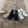 Kvinnors ormtryck Läder Högklackat Skor Sommar Sandaler Kvinna Ankle Buckle Strap Högklackat Pumpar Sandal Sko Slippers K731