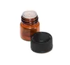 100 Förpackningar Parfym Amber Mini Glass Bottle Essential Oil Flaskor med Plug and Caps Retail Box