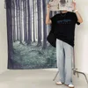 IEFB Yaz Kontrast Renk Degrade Tasarım Kot erkek Gevşek Mavi Geniş Bacak Kot Pantolon Kore Streetwear Moda Pantolon 210524