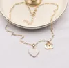 22SS 20Color Colliers doubles pendants de luxe concepteur de luxe 18 carats en or en cristal de perle chinois collier long collier de mariage accessoires de bijoux de mariage