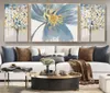 Modern Poster Luxury Style Golden Tree And Flower Art Cuadros Print Wall Decorations Canvas Painting Abstract Nordic Home Decor