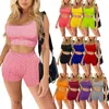 Été Femmes Designer Survêtements Deux Pièces Ensemble Couleur Unie Sexy Yoga Tenues Débardeur + Short Pantalon Jogger Costume Sprot Vêtements Plus La Taille