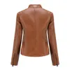 Women's Leather Women's & Faux 2022 European Spring Autumn Women Jacket Short Slim Thin Motorcycle Suit